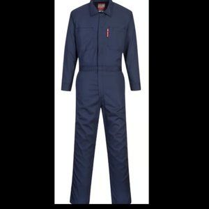 Size men's XL PORTWEST Bizflame 88/12 Classic FR Coveralls - UFR87, Navy Blue
